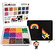 Pix Brix Pixel Art Puzzle Bricks – 3,000 Piece Pixel Art Container, 12 Color Dark Palette – Interlocking Building Bricks, Create 2D and 3D Builds Without Water or Glue – Stem Toys, Ages 6 Plus