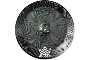 ULUOBO 18 inches Low Volume China Cymbal for Quiet Practice (Black)