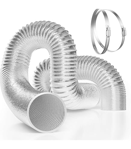 6 Inch Flexible Air Duct Hose - 16 FT Long HVAC Ventilation, Insulated Aluminum PVC For Dryer Vent & Exhaust
