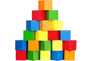 INCLAKE Foam Cubes 144 pcs, 5.9"x5.9"x5.9" Colorful Flame Retardant Foam Pit Blocks Premium Quality Foam Pit Cubes for Trampoline Arenas, Gymnastics, Parkour Courses, Skateboard Parks, Playground(5 Colors)