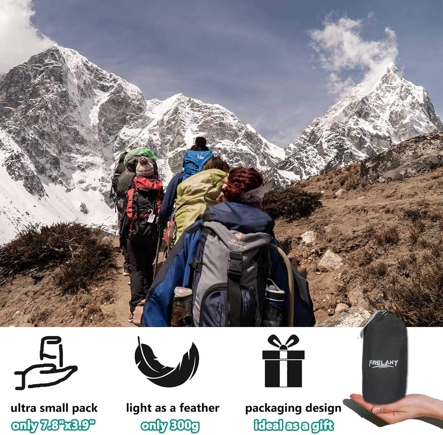 Frelaxy Sleeping Bag Liner, Warm Weather Ultralight Sleeping Bag, Comfy & Easy Care Travel & Camping Sheet with Pillow Pocket, 4 Seasons Warm Cold Weather, Adults & Kids (Dark Gray - No Zipper) : Sports & Outdoors