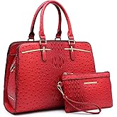 Women Handbag Wallet Tote Shoulder Hobo Bag Top Handle Satchel Purse Set 2pcs with 3 Compartments