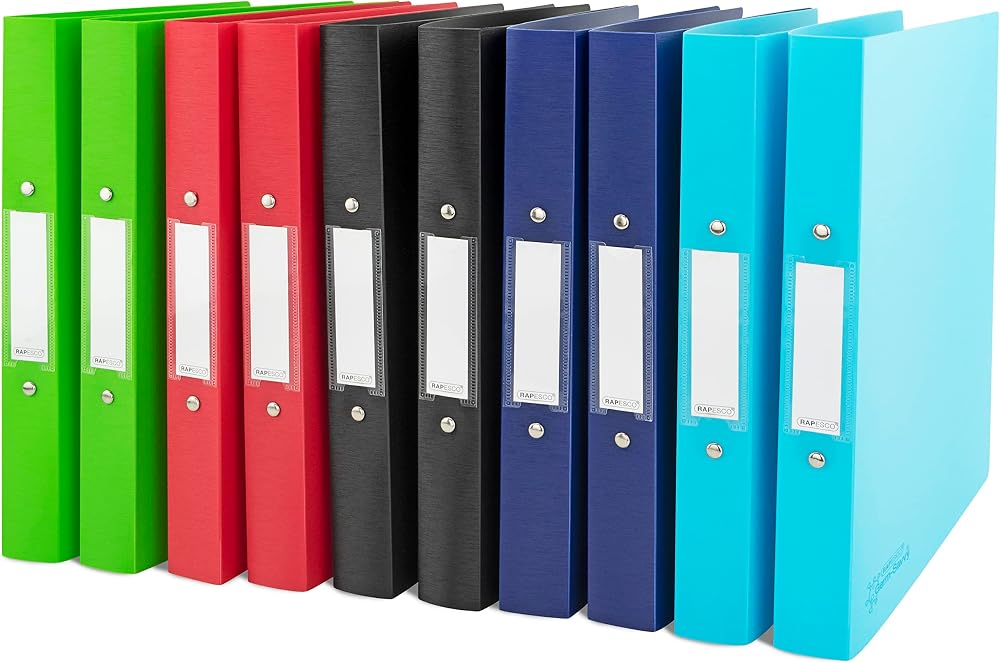 Rapesco 1720 2-Ring Binder Antibacterial 35mm Spine A4 Pack of 10