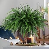 TISEMENT 12 Pcs Real Touch Norfolk Pine Branches,Christmas Artificial Norfolk Pine Stems for Vase,DIY Crafts Faux Greenery Stems for Indoor/Outdoor Christmas Decor.