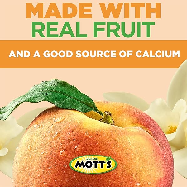 MOTT’S FRUIT SMOOTHIES VANILLA PEACH, 4.2 OZ CLEAR POUCHES, 8 PACK, MADE WITH MILK, MADE WITH REAL FRUIT, GOOD SOURCE OF CALCIUM, ON-THE-GO