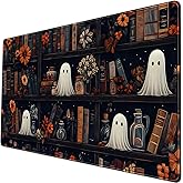 LuckyCow Cute Vintage Gothic Desk Mat Kawaii Dark Academia Desk Pad Medieval Large Flower XXL Mousepad Extended Laptop Computer Keyboard Mat with Stitched Edges Anti-Slip Funny Deskpad 31.5x15.8 in