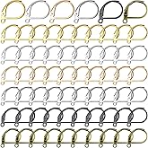 180pcs Hypoallergenic French Earring Hooks Lever Back Earrings French Hook Ear Wire Leverback Earwires Earring Supplies Findings for DIY Jewelry Making(6 Colors)