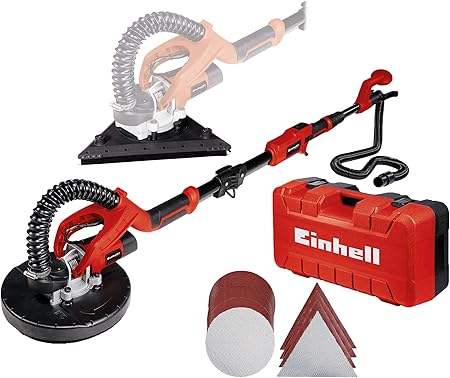 Einhell Ponceuse Pour Cloisons Seches Te Dw 225 X 750 W Porte Balais A Ressorts Manche Telescopique 165 Cm Maximum Vendue Avec Disques Et Triangles De Poncage Patins En Tissu Abrasif Et Coffret Amazon Fr
