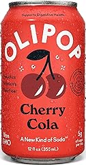 OLIPOP Prebiotic Soda Pop, Cherry Cola, Prebiotics, Botanicals, Plant Fiber, 12 fl oz can