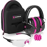 TradeSmart All-in-One Shooting Ear Protection - Comfort+ NRR 28 Earmuffs, Glasses & Earplugs + Carry Case