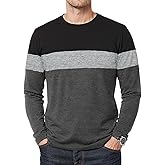 Decrum Mens Long Sleeve Shirt - Soft Casual Full Sleeves Crew Neck T Shirts for Men
