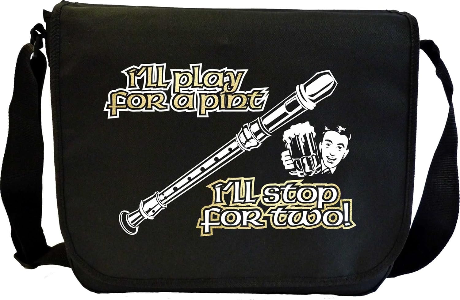 Recorder Play For A Pint Sheet Music & Accessory Messenger Bag