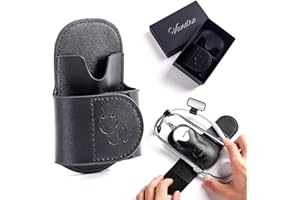 VANDRO The Original StethoClip - Genuine Leather Stethoscope Holder for 3M Littmann & Most Stethoscopes - Quick Hip Access Holster - Stethoscope Holder Hip Clip for Physicians, EMTs, Nurses & Students