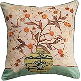 Creative Co-Op Cottage Charm Embroidered Pillow, Multicolor