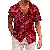 KYKU Mexico Shirt for Men Funny Beach Shirts Hawaiian Button Down Short Sleeve
