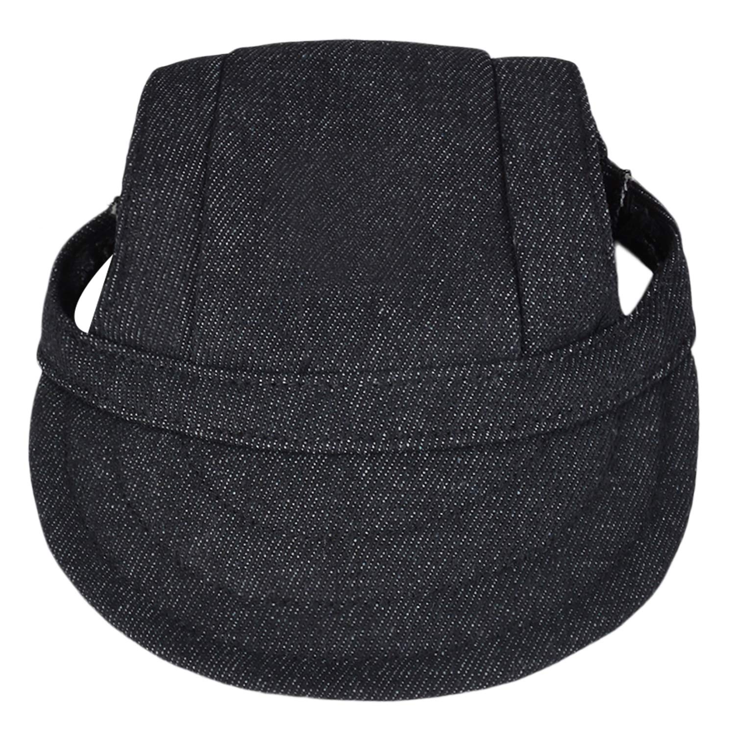 Dog Baseball Hat Leisure Cool Cotton Dog Accessory Puppy Hat(Black,S) (Black,S)