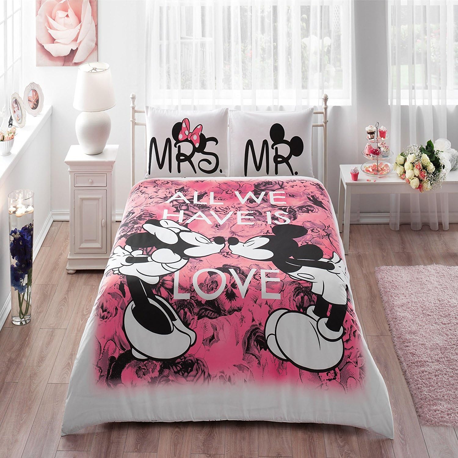 Disney, Mickey & Minnie, Beloved, Bedding Set, Double (Queen) (mixte)