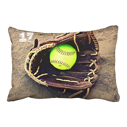 Musesh Custom Text Fastpitch Softball Accent Cushions Case Throw Pillow Cover For Sofa Home Decorative Pillowslip Gift Ideas Household Pillowcase