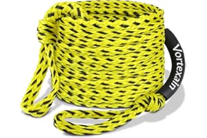 VORTEXAIN Boat Tow Rope 60ft 3-6K, Floating Ropes for Towable Tubes，Watersport Accessories