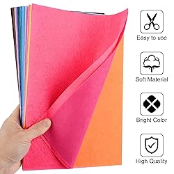BOUBONI 20 Pcs Soft Felt Fabric Sheet 8" x