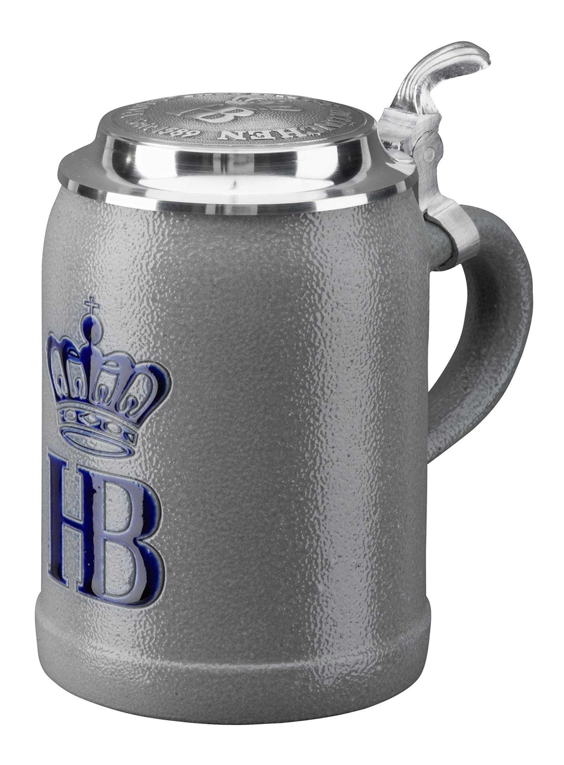 HB Hofbräuhaus München German Beer Mug Munich Hofbräuhaus München HB Mug saltglazed 0.5 Liter King Werk KI 1000068