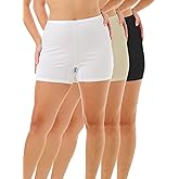 Underworks USA Women's 100% Cotton Cuff Leg 5-inch Inseam Bloomers Pettipants 3-Pack