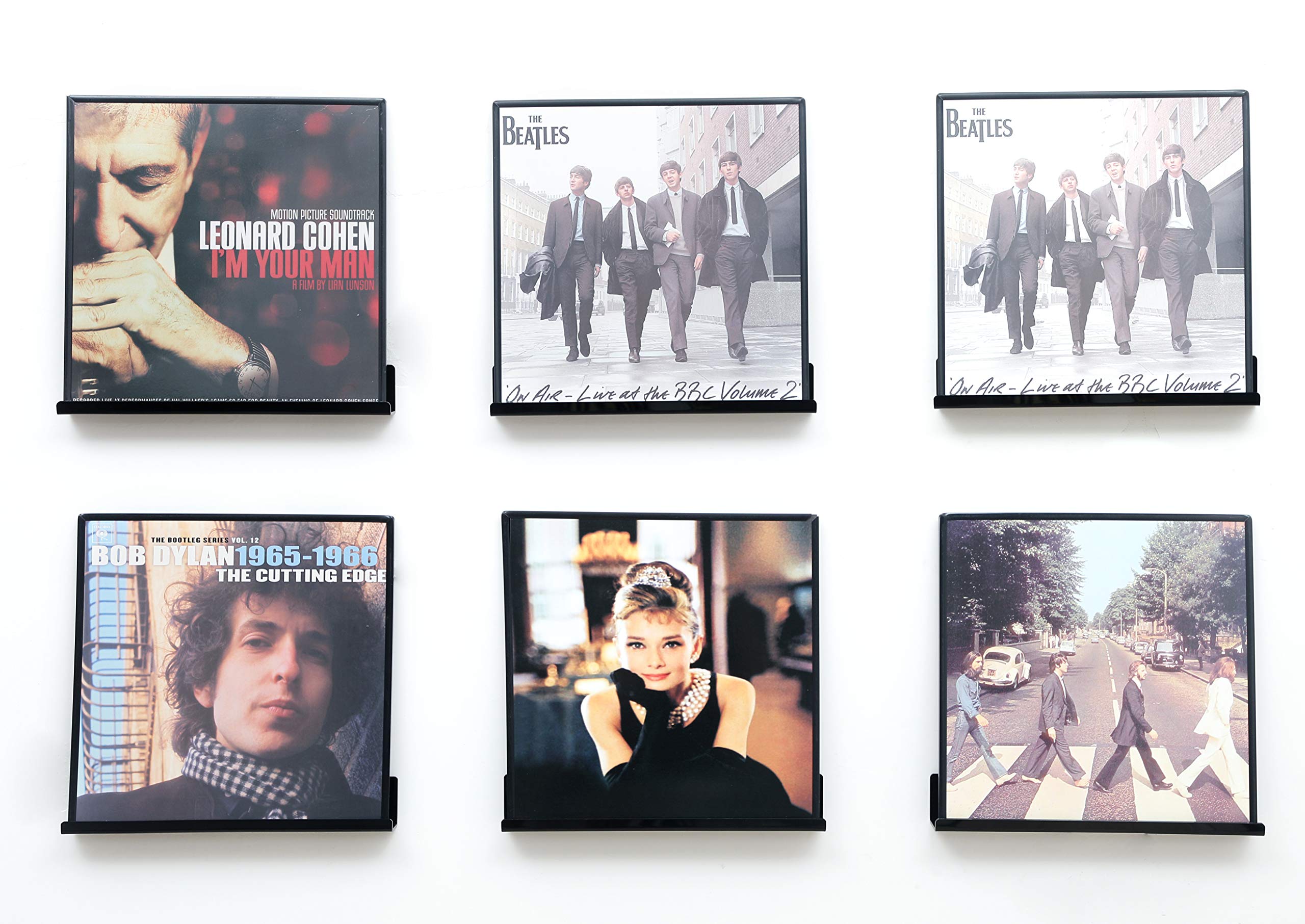 Photo 1 of IEEK Vinyl Record Shelf Wall Mount,6 PCS Black Acrylic Album Record Holder Display Shelf, Display Your Daily Listening in Style