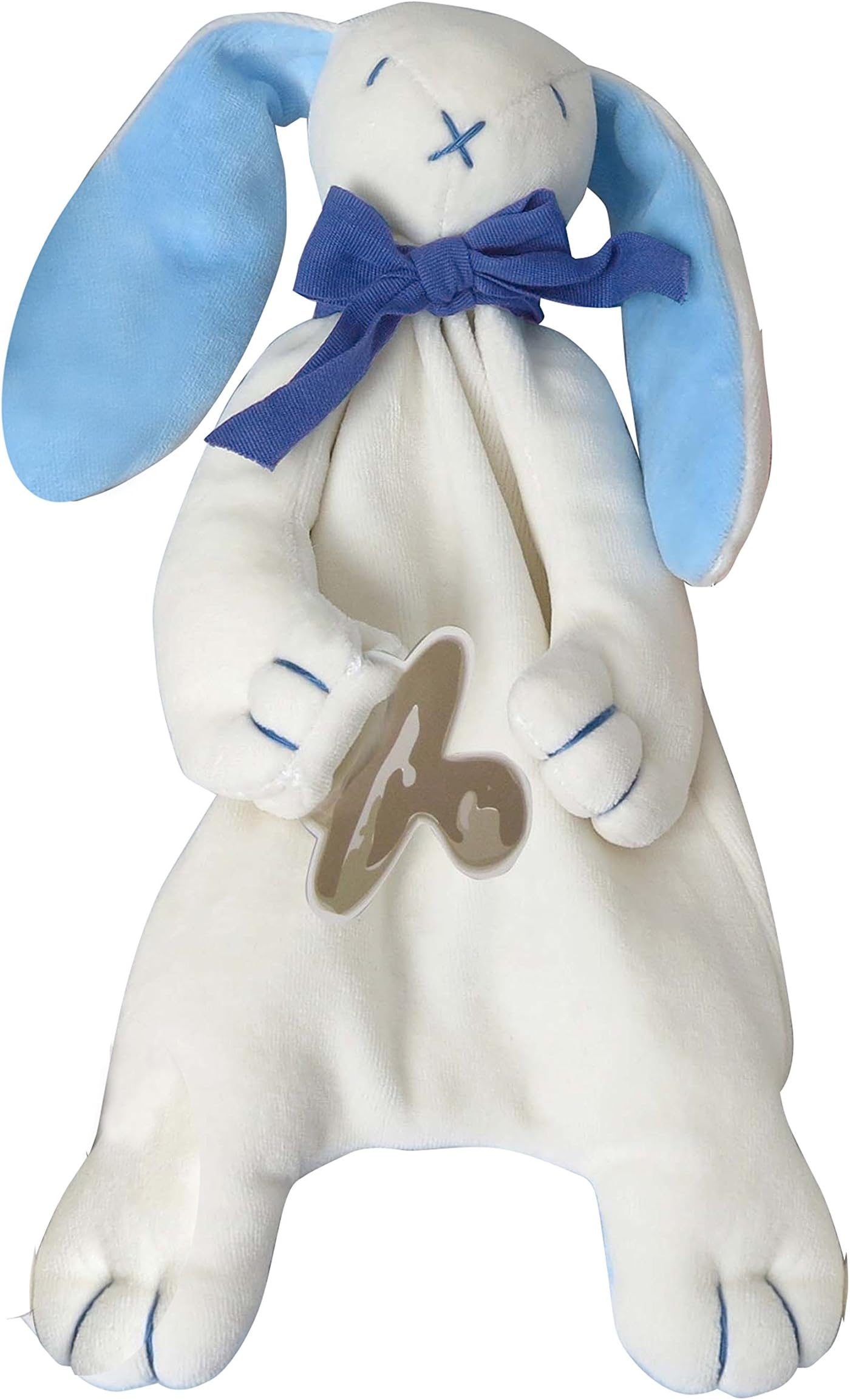 Maud N Lil Luxury 'Ears' Bunny Comforter in Gift Box - Blue Boys, Blue, Medium