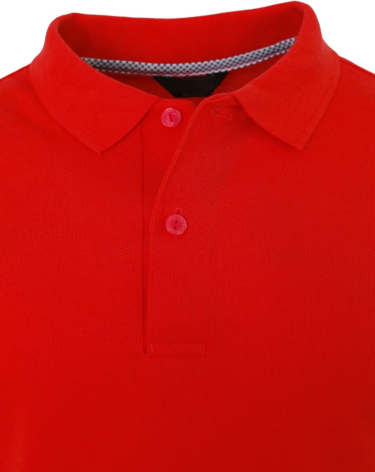 BCPOLO Men's Polo Shirt Cotton Pique Polo Shirt Long Sleeve Polo Shirt-red L: Clothing
