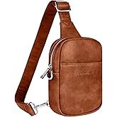Vantamo Sling Bag for Women Adjustable Strap, RFID & Anti-Pickpocket Clip Cross Body Bags for Women, PU Leather Pack