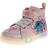 Disney Kids Lilo and Stitch Hightop Sneakers - Stitch Girls High Top Shoes Cushioned Lightweight (Sizes 11-13 Little Kids / 1-4 Big Kids)