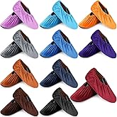 JaGely 11 Pairs Reusable Shoe Covers Non Slip Cloth Washable Thickened Bowling Shoe Covers for Indoors Men Women(Multicolor)