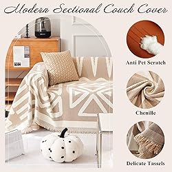 VClife Boho Couch Cover Sofa Covers, Chenille Couch