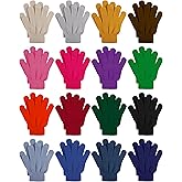 Cooraby 16 Pairs Winter Kids Gloves Warm Toddler Glove for Boys Girls