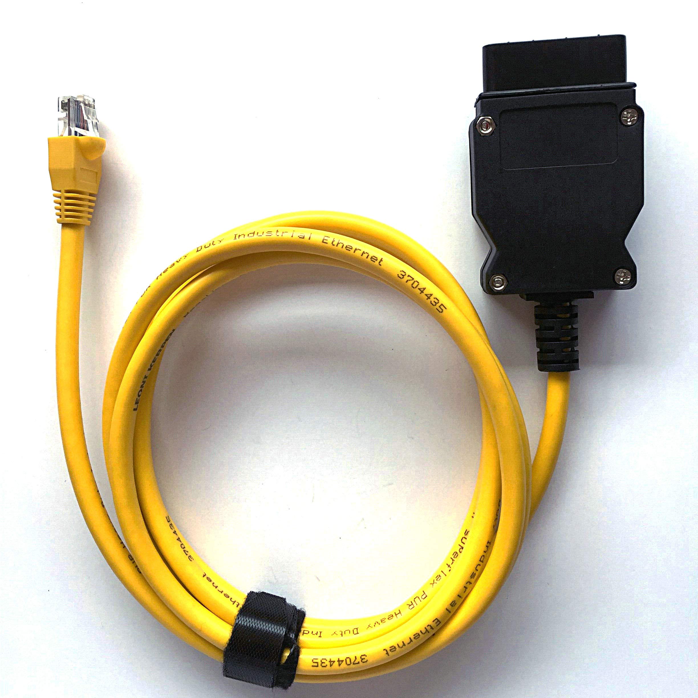 UAOOK F-Series Enet RJ45 OBD OBD2 Cable - Ethernet Diagnostic Coding Cable for BMW F-Series (Yellow) | Compatible with ESYS, ISTA, NCS Expert, INPA, Rheingold