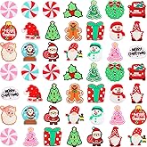 VioraWhite 48 Pcs Christmas Silicone Focal Beads for Beaded Pens Christmas Silicone Beads Charm Keychain Lanyard Kit for Beadable Items Keychains Bracelet Necklace DIY Jewelry Making