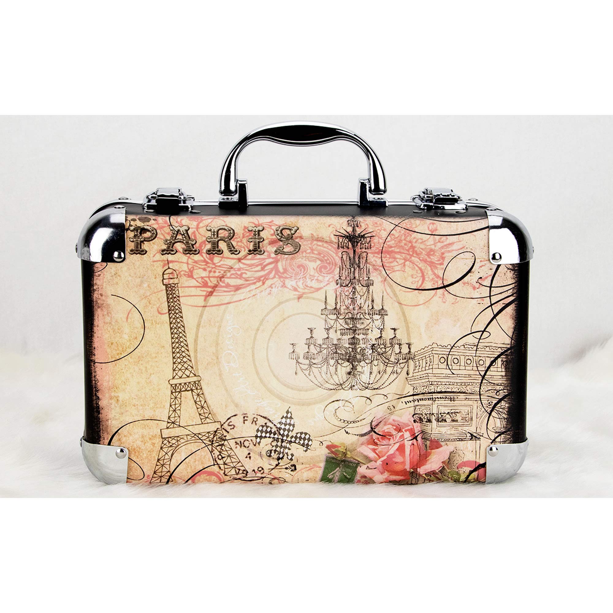 Ver Beauty 61pcs Makeup Gift Set With Extendable Trays and Mirror, Paris Theme