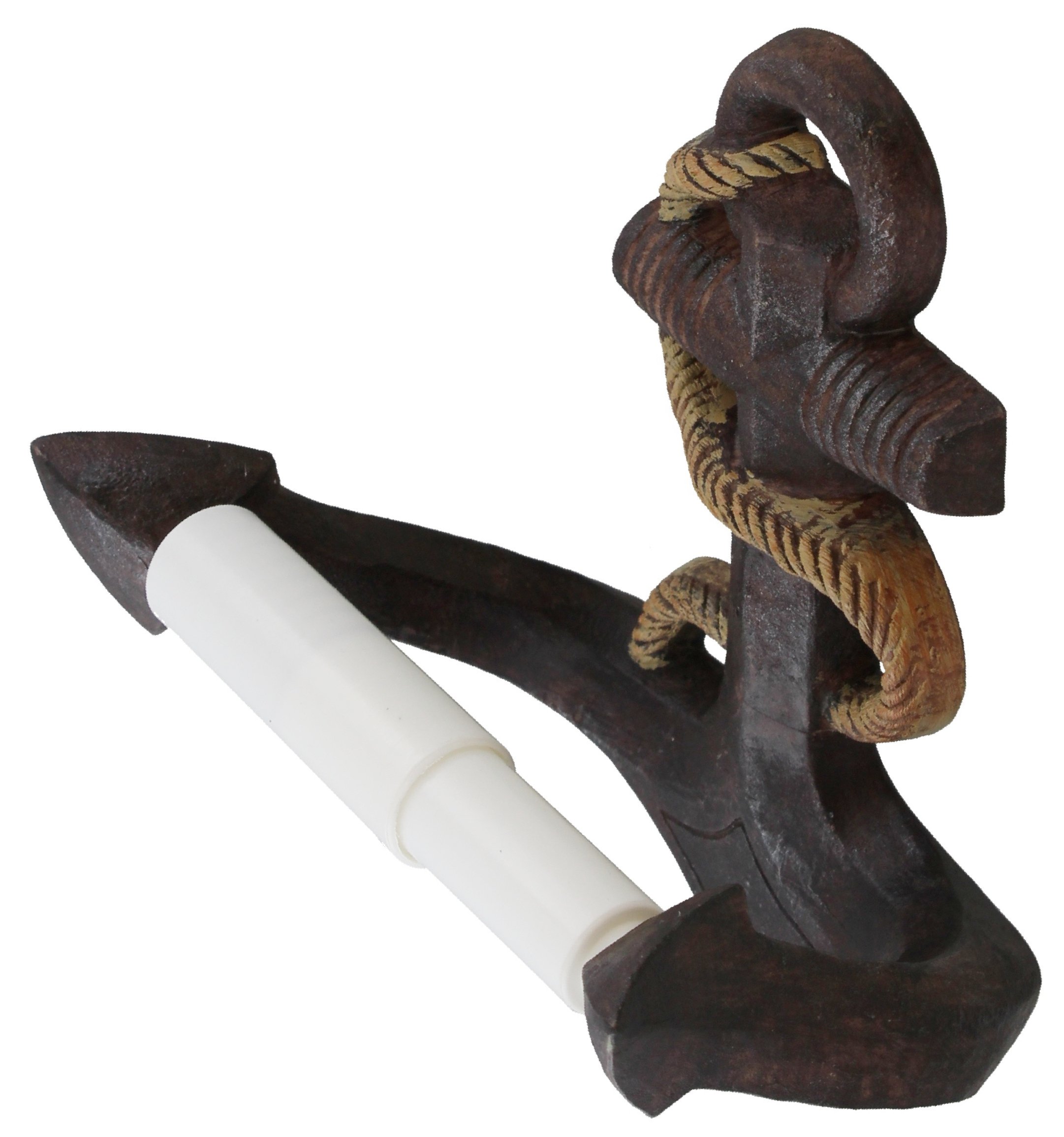 Old River Outdoors Boat Anchor Toilet Paper Holder Rustic Rope