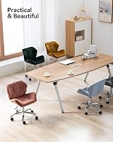 HNNHOME Modern Eris Padded Swivel Fabric Office Chair Grey Velvet view 2