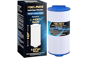 POOLPURE PLF4CH-24 Spa Filter Replaces Pleatco PGS25P4, Unicel 4CH-24, Filbur FC-0131, 20254-238, SD-00004, PAS-1217, 12519, AK-9004, SD-01103, Gatsby 25, 25 sqft Filter Cartridge 1 Pack