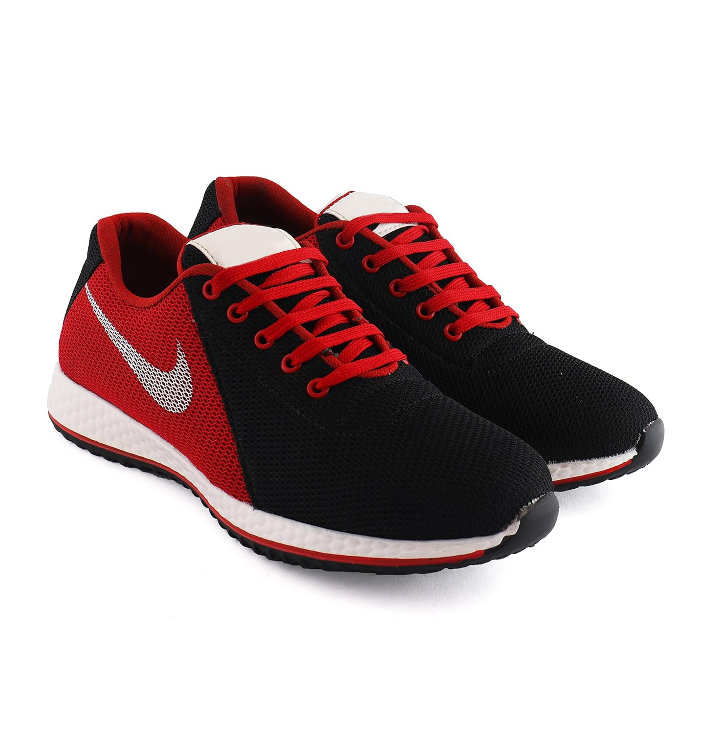 redfoot unisex red leather running shoes