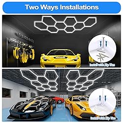 LZHOME Hexagon LED Garage Light: Super Bright