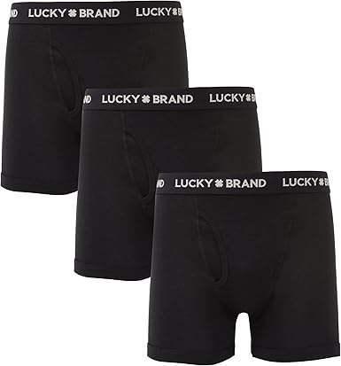 Lucky Brand Men S Cotton Boxer Briefs Underwear With Functional Fly 3 Pack At Amazon Men S Clothing Store