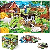 Jumbo Floor Puzzle for Kids,Farm Animals Jigsaw