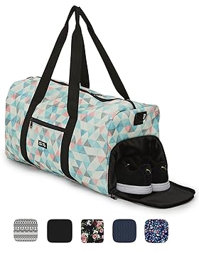 Ela Mo’s Elegante Sporttasche Reisetasche mit Schuhfach | 38 Liter Handgepäck Weekender | für Frauen und Männer | in 6 trendi