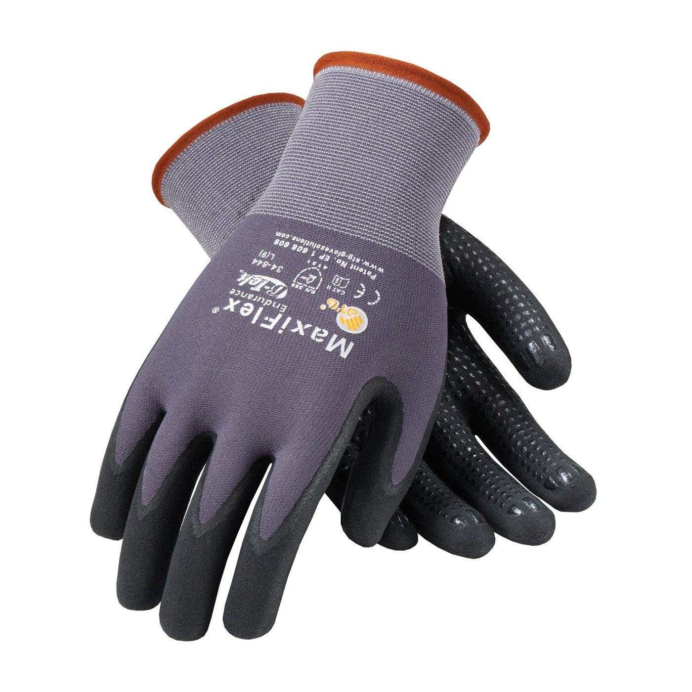 Pip Gloves GTek Maxiflex MicroFoam Nitrile Coated Gloves Large