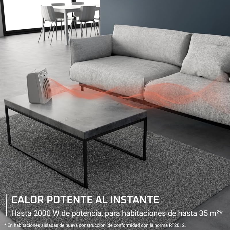 Potência compacta, mini radiador, aquecedor de até 2000W, modo eco, temperatura e potência ajustáveis, design compacto, modo ventilador, uso seguro, SO2212F0
