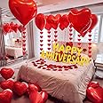 Happy Anniversary Decorations, Romantic Happy Anniversary Valentines Day Balloons Arch Kit Decorations, Happy Anniversary Banner, Feliz Aniversario Decoracion,10 Year Anniversary Decorations