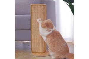 Natural Sisals Cat Scratcher Corner Post, 20.5" Tall No Drilling Wall Sofa Couch Corner Cat Sisal Scratcher, Replaceable Sisa