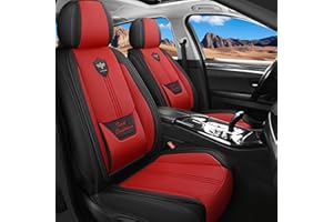 LINGVIDO Car Seat Covers – Premium Nappa Leather Full Set for Front & Rear Seats, Durable, Comfortable, Easy to Install, Fits Most Cars, Sedans, SUVs – Ideal for Commuters, Families & Road Trips
